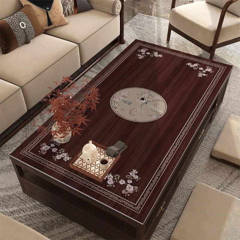 新中式茶几垫客厅防水防油餐桌垫免洗2023新款桌布家用桌面保护垫,居家布艺,桌布,淘宝优惠券,粉丝福利购,淘宝优惠卷
