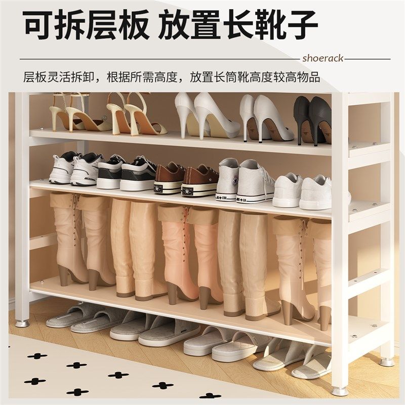 鞋架洞洞板一体收纳防尘遮挡置物架家用卧室多层鞋柜多功能玄关架