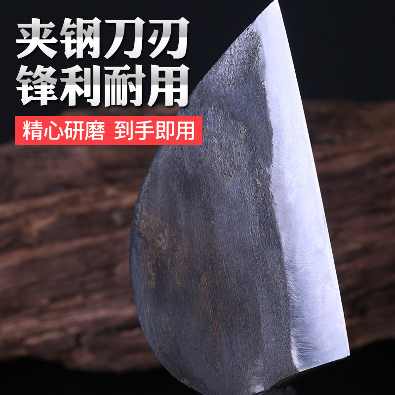陈正强夹钢鳝鱼刀 手工锻打杀黄鳝刀鳝鱼切块剔骨刀划黄鳝杀鱼刀