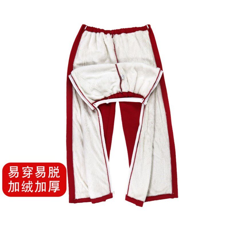 春夏薄款男女病号服瘫痪老人易方便穿脱骨折受伤手术病人护理裤子