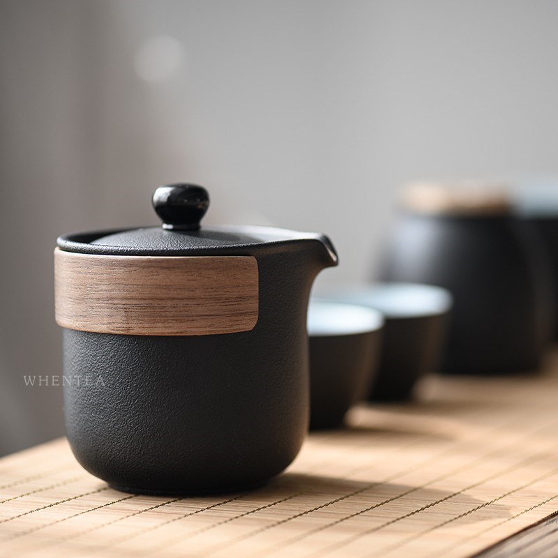 闻说黑砂粗陶茶壶 过滤茶壶家用陶瓷防烫单壶功夫茶具配件泡茶壶