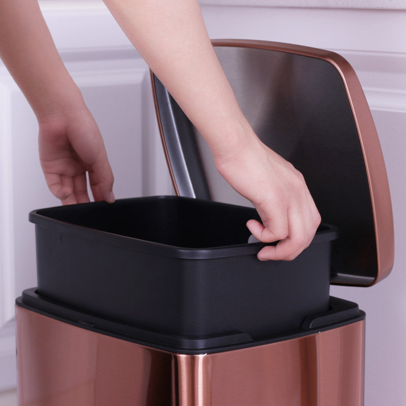 20升大垃圾桶大号客厅欧式大容量加厚脚踏式不锈钢家用厨房垃圾桶