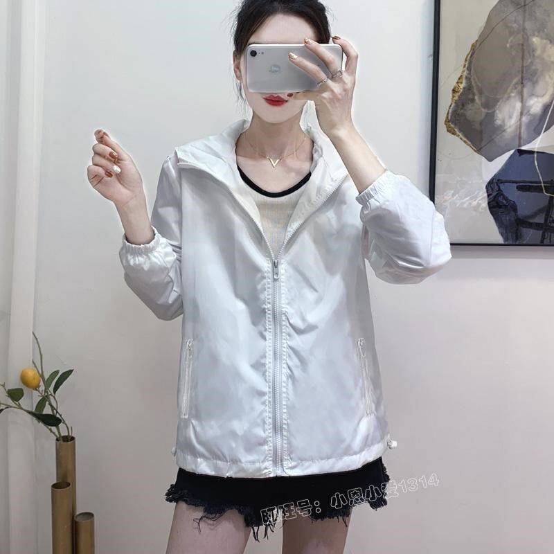 2025新款春秋女士外套宽松简约大码女装无帽夹克上衣胖妹妹百搭女