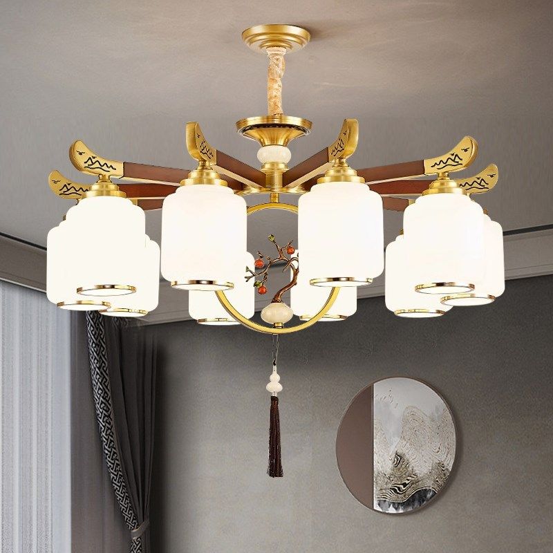 新中式吊灯锌合金实木客厅灯中国风家用餐厅卧室主灯广州中山灯具,家装灯饰光源,客厅吊灯,淘宝优惠券,粉丝福利购,淘宝优惠卷