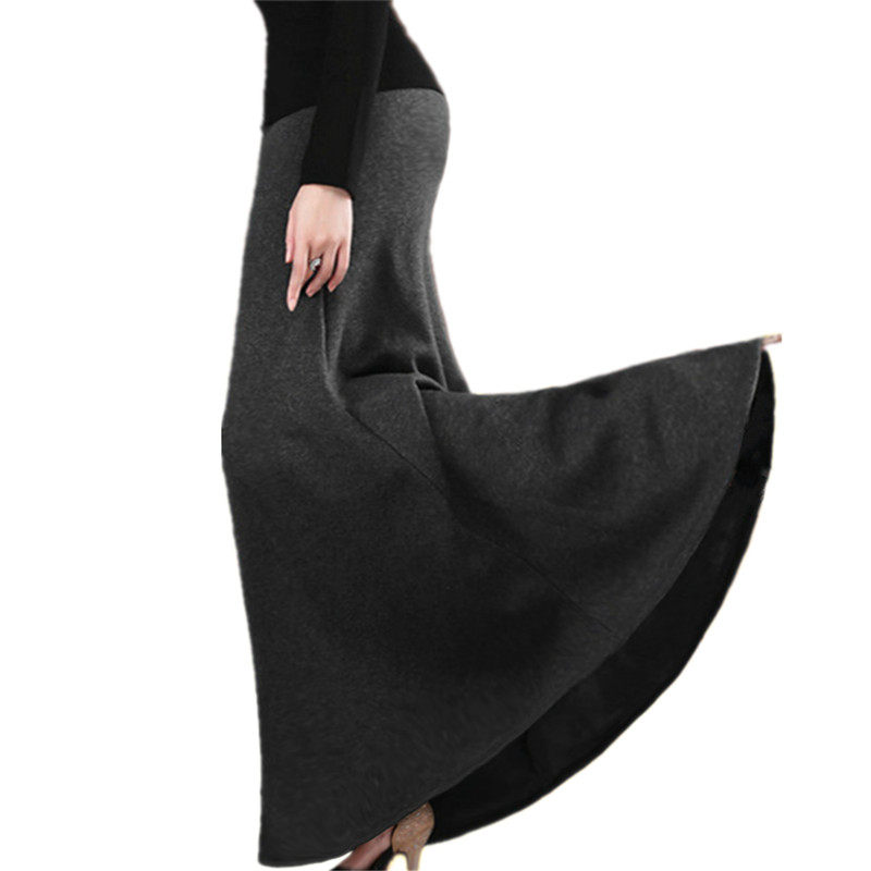 2021冬季女装长款保暖半身裙加绒加厚鱼尾裙长裙修身包臀性感显瘦