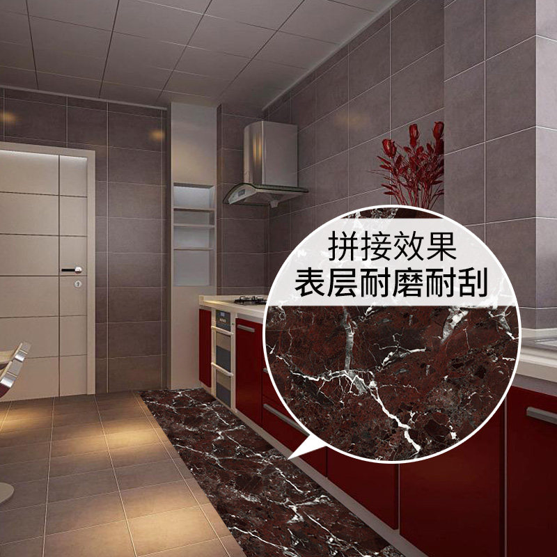复古3d立体地贴装饰厨房防水防油地板贴客厅浴室门口防滑地贴纸