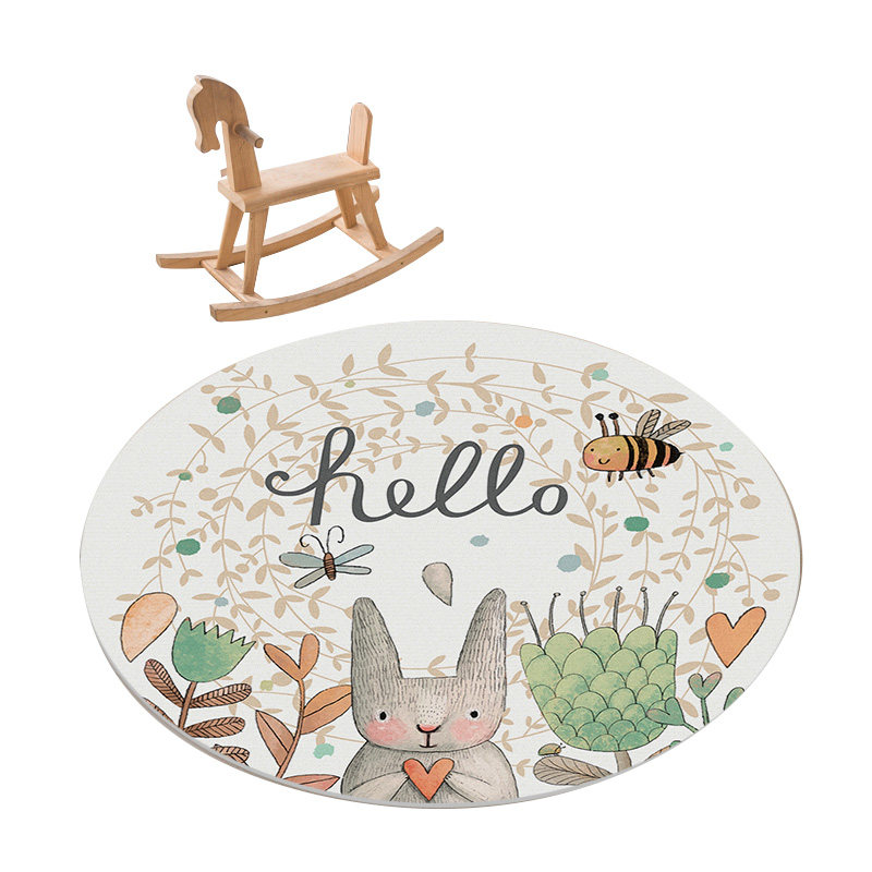 圆形地毯卡通儿童毯 客厅卧室房间床边床前茶几吊篮电脑椅子地垫,居家布艺,地毯,淘宝优惠券,粉丝福利购,淘宝优惠卷