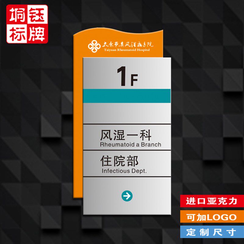 医院宾馆指示牌房间指向牌楼层索引牌楼层分布图导向牌亚克力定制