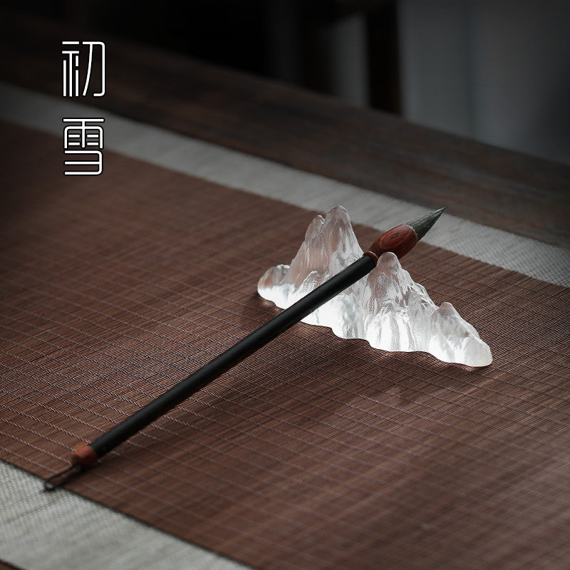 创意琉璃茶宠禅意山峰镇纸书房茶桌茶台茶席摆件茶道零配摆件搁置