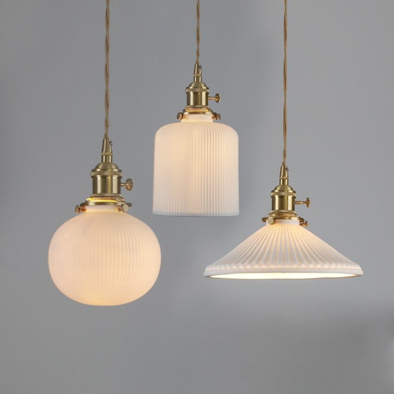 沃盈日式复古黄铜陶瓷吊灯北欧简约手作禅意茶室卧室床头小吊灯,家装灯饰光源,床头/玄关/吧台/过道吊灯,淘宝优惠券,粉丝福利购,淘宝优惠卷