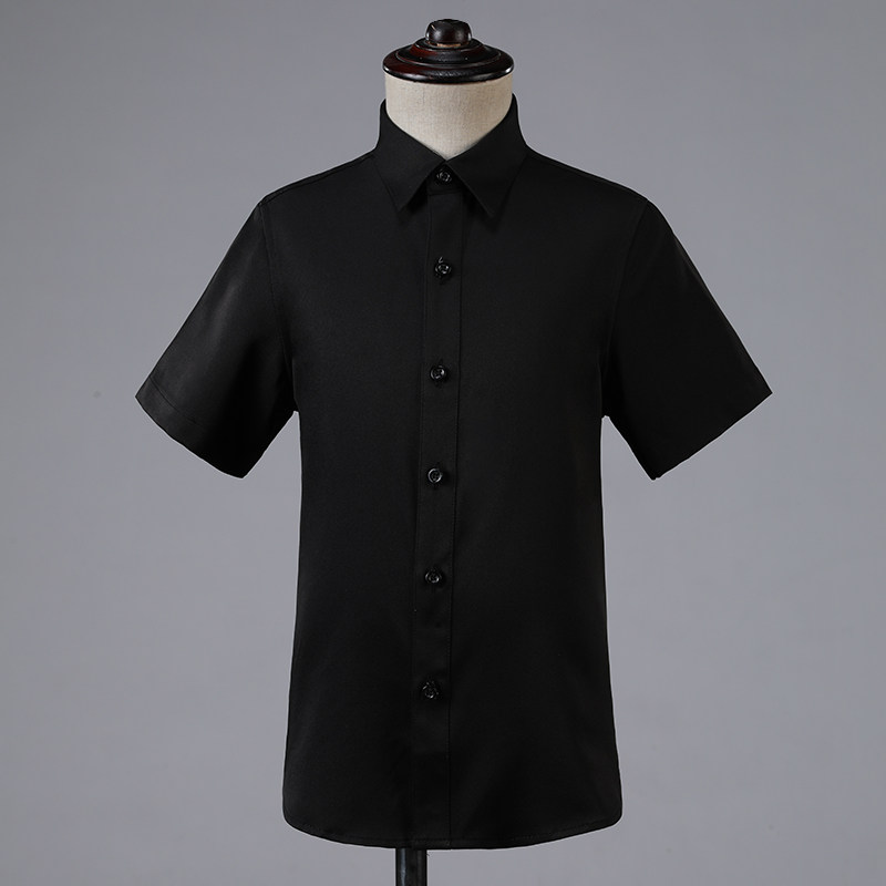 男童短袖衬衫2022新款儿童模特走秀西装宝宝衬衣薄款长袖潮童夏季