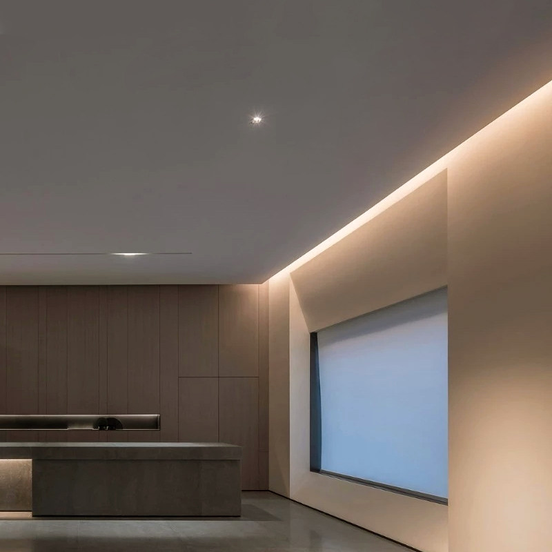 企艺悬浮吊顶天花灯带洗墙灯槽反光回光铝合金型材极窄隐形线型灯,家装灯饰光源,室内LED灯带,淘宝优惠券,粉丝福利购,淘宝优惠卷