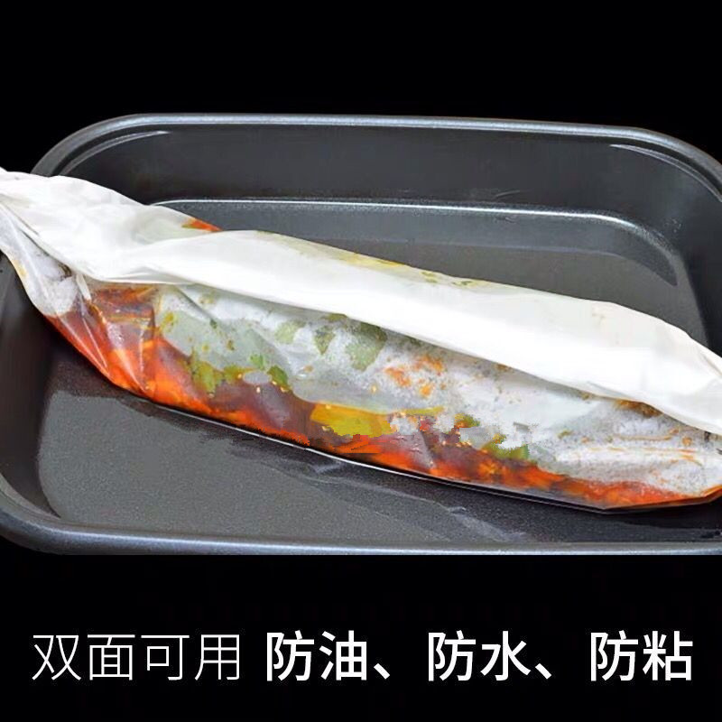 加厚纸上烤鱼纸包鱼专用纸烤肉纸无溶剂硅油纸吸油纸蒸馒头烘焙纸图片