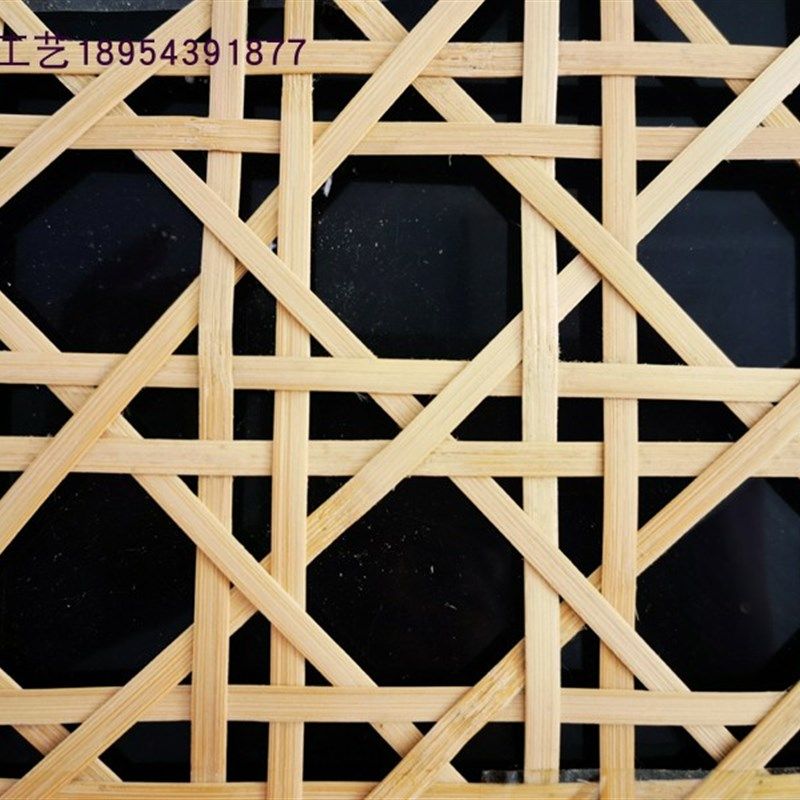 竹编餐厅酒店民宿吊顶装饰板材隔断屏风婚庆装修镂空竹席手工定做
