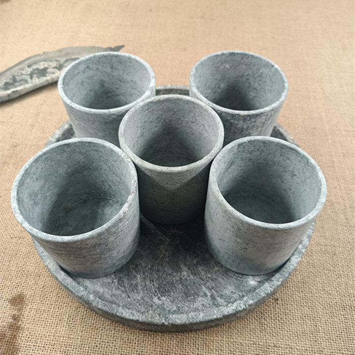 墨脱邦辛加热萨石锅 天然皂石养身汤锅 石头茶杯子烤肉盘定制包邮