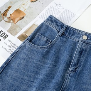 女士牛仔裤女镰刀香蕉裤子宽松今年流行裤子2024年新款秋冬季长裤