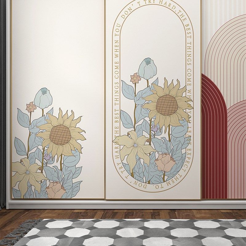 卧室北欧风推拉门改色纸装饰大衣柜玻璃门整张定制改造衣橱贴纸,家居饰品,衣柜贴,淘宝优惠券,粉丝福利购,淘宝优惠卷