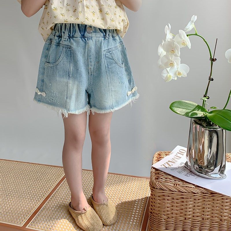 女童短裤夏季外穿2024新款儿童裤子薄款夏装小女孩休闲牛仔阔腿裤,童装/婴儿装/亲子装,裤子,淘宝优惠券,粉丝福利购,淘宝优惠卷