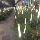 LED发光芦苇灯亚克力磨砂棒气泡芦苇灯户外防水景观灯插地草坪灯