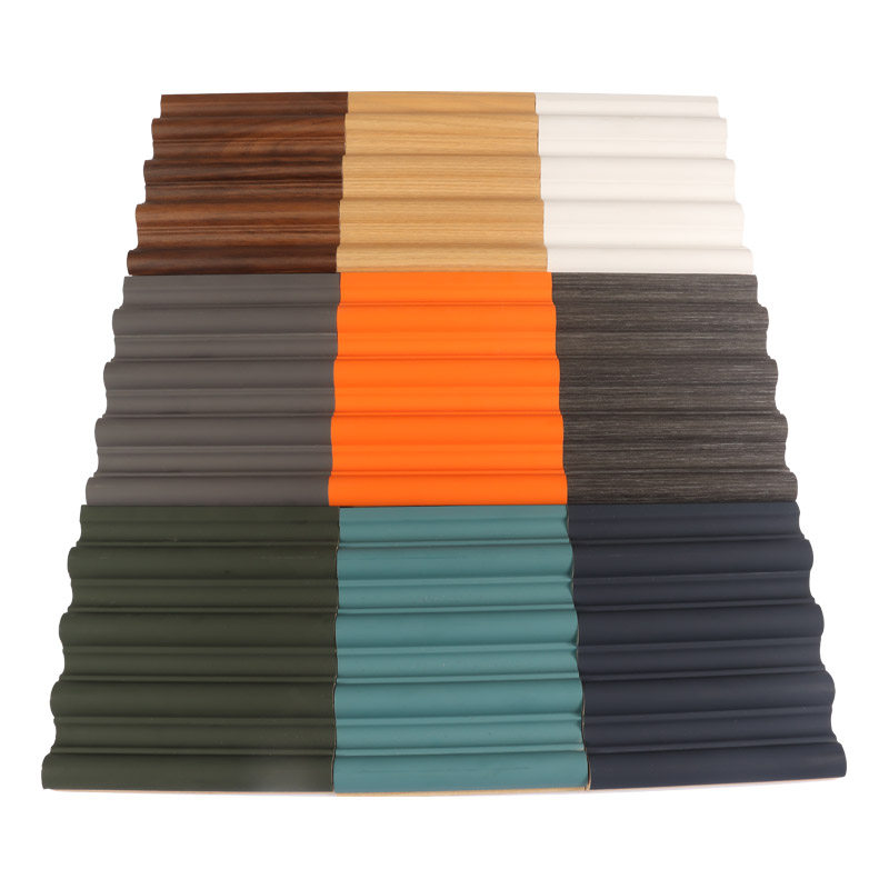 实木格栅板电视背景墙半圆弧形长城板凹凸方格型装饰板轻奢护墙板