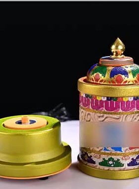 小多吉电动转动轮家用插电家用摆件转动桶藏式转动筒桌面轻奢摆件