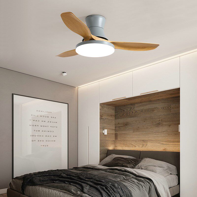 风扇灯吊扇灯客厅吸顶餐厅家用一体吊灯卧室变频北欧简约风扇吊灯