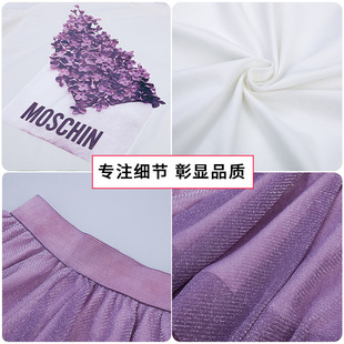 女童连衣裙夏装2023新款儿童装洋气短袖套装裙夏季半身裙公主裙子