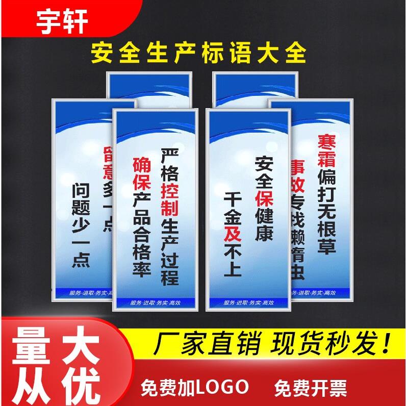 工厂车间安全生产标语品质管理标语牌企业文化宣传员工励志墙贴图