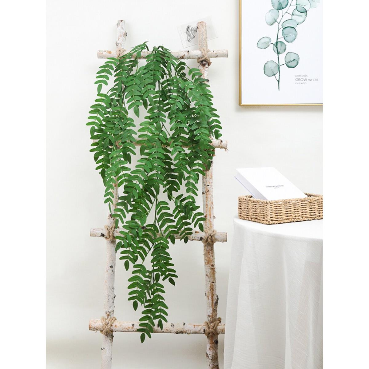 模拟绿色植物壁挂植物壁挂蜘蛛植物假花藤室内装饰挂塑料藤条壁挂