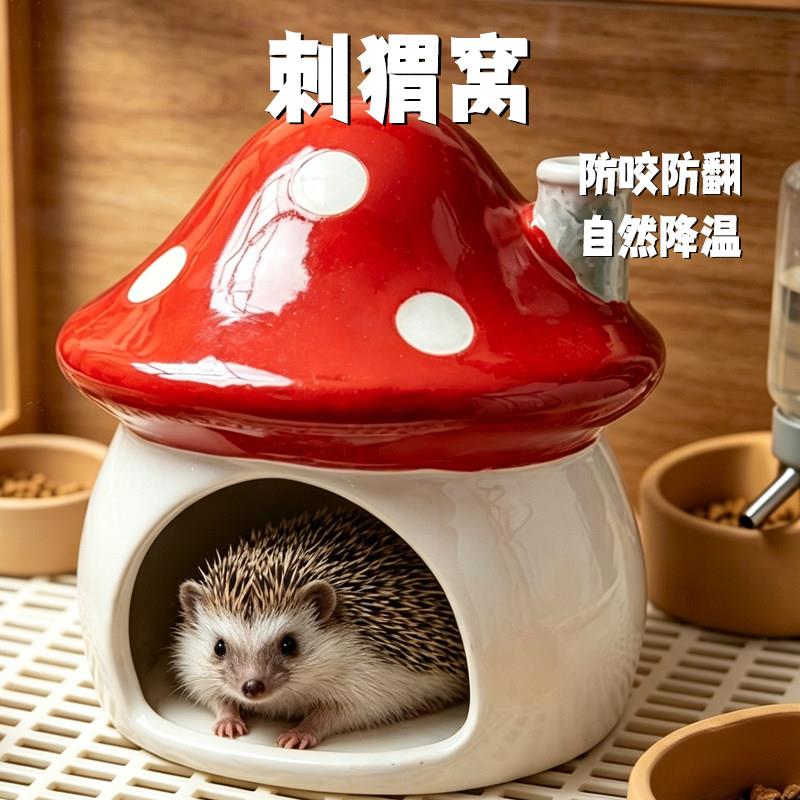 刺猬窝夏季降温陶瓷躲避窝专用睡窝冰屋冰凉生活大号宠物用品
