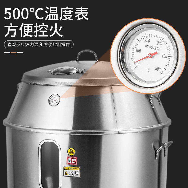 双层烧鸭炉超厚木炭烤鹅商用燃气火山石烧烤烤鸭炉烧鸭炉超厚木炭