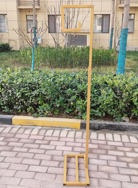 婚庆中式路引弯钩灯笼路引铁艺架子舞台装饰宫灯典礼新款升降摆件