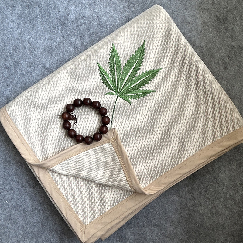 汉麻凉席三件套天然大亚麻席1.8m床单加厚夏季双人婴儿折叠软席子