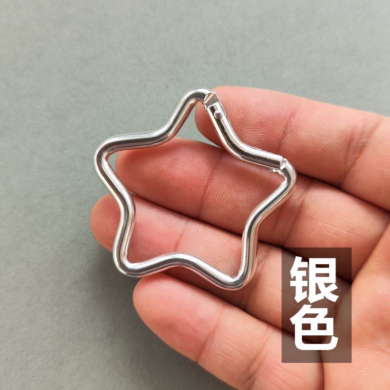 迷你小号五角星快挂铝合金钥匙扣背包户外装备挂钩挂件安全扣狗牌