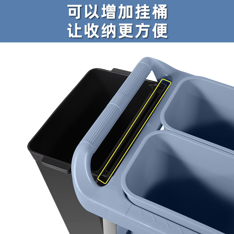 酒店三层塑料收餐车收碗车食堂送餐车饭店撤餐传菜移动商用手推车