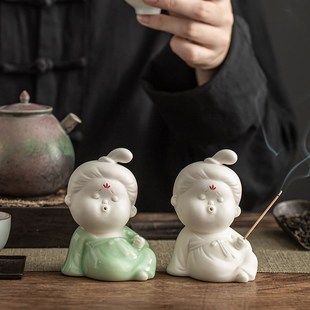 久造陶瓷中国风创意小宫娥唐仕女陶瓷摆件家居客厅书房古典小饰品