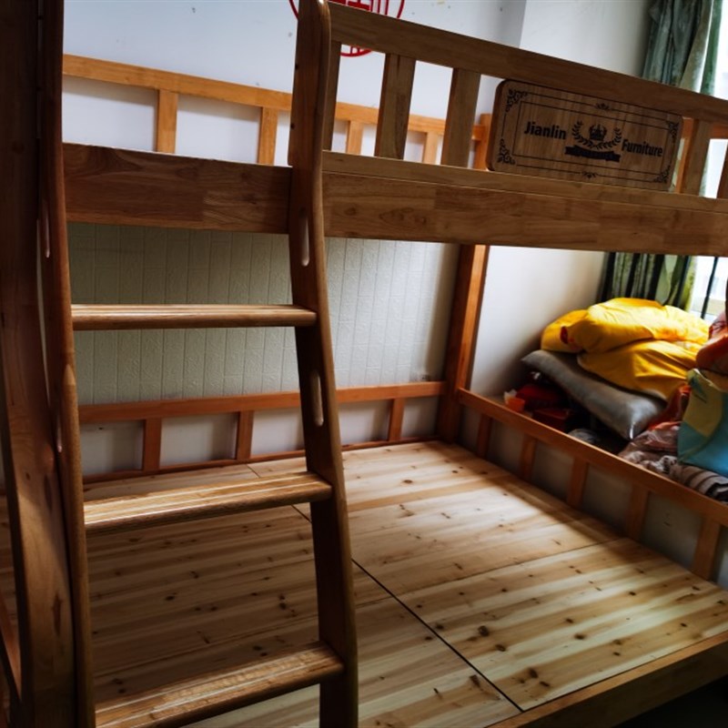 重庆包邮 上下床 母子床 橡木床家具 高低床 双层床 原木 简约
