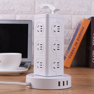 慈慈智能多功能插排立式塔式插座排插带线USB充电源接拖线板家用