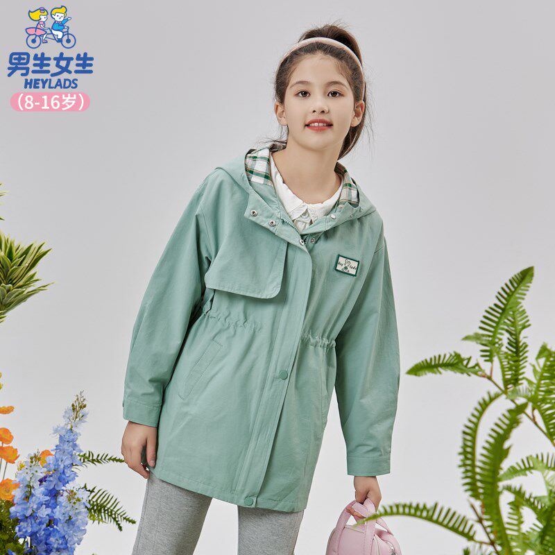 男生女生童装新款洋气女童外套春秋季女孩中大童春款儿童春装风衣