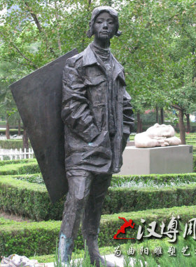 秦九韶人物雕塑景观园林玻璃钢仿铜人物铸铜古代历史人物塑像定制