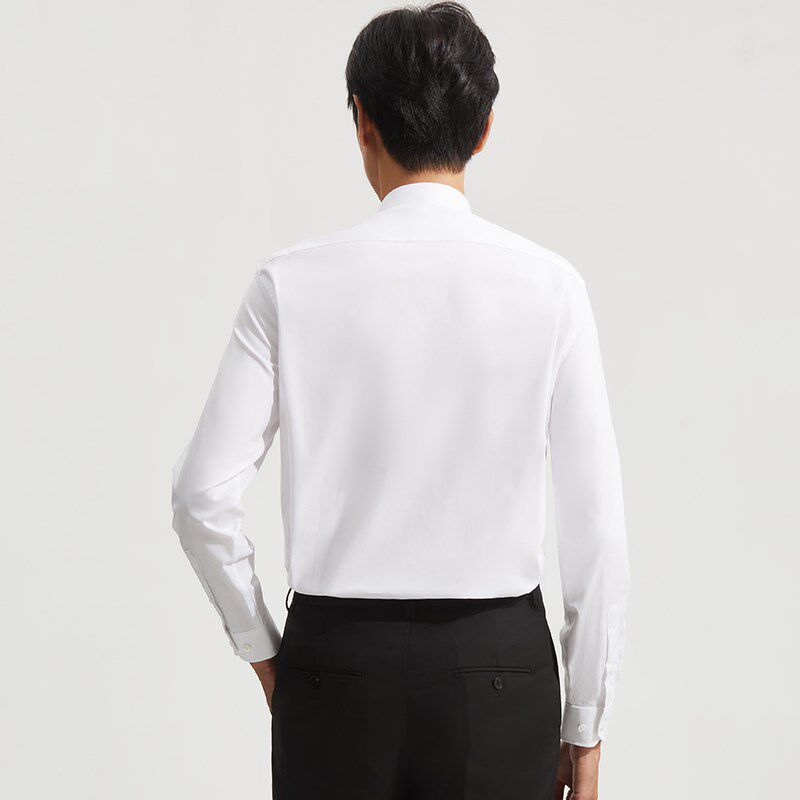 鲁泰男士长袖衬衫商务正装常规款男装白衬衣