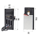 老旧民谣木吉他拾音器EQ505R三段箱琴压电拾音器配硬棒送电池 包邮