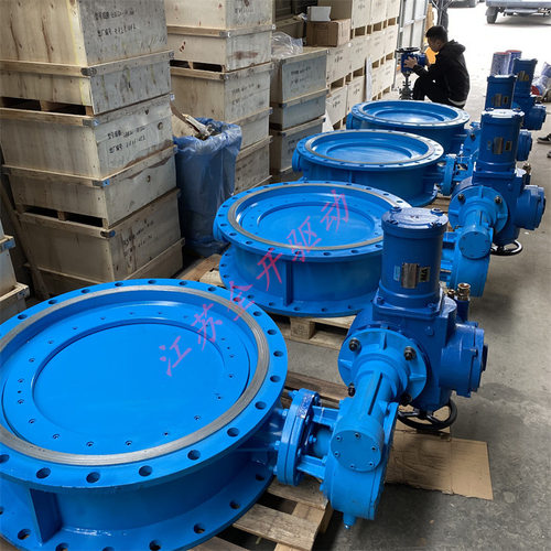 矿用隔爆型电动蝶阀WSD94F-PN25DN300四氟密封铸钢带煤安证