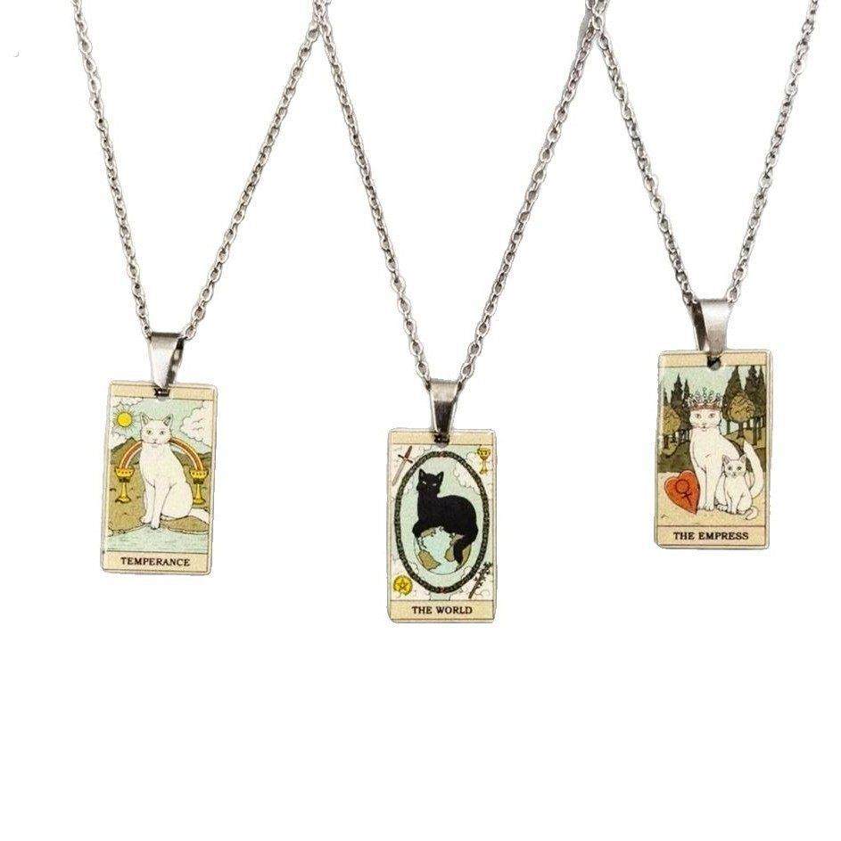 热销欧美覆古塔罗牌不锈钢吊坠 太阳星星月亮图案项炼送人小礼品,饰品/流行首饰/时尚饰品新,项链,淘宝优惠券,粉丝福利购,淘宝优惠卷