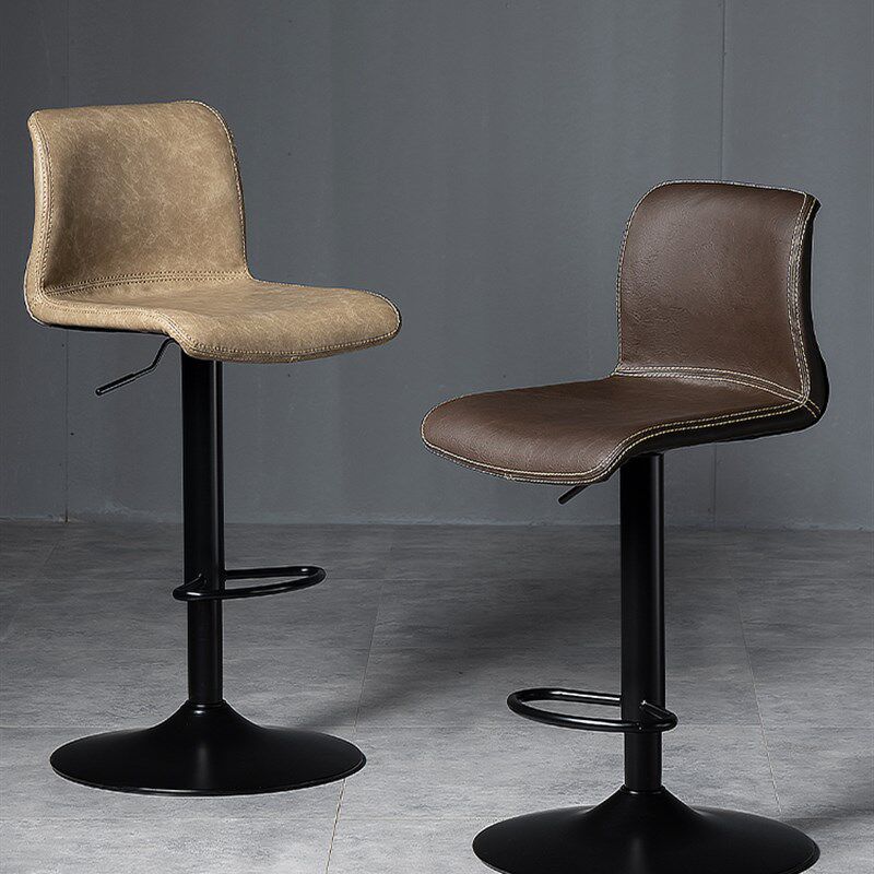 吧台椅升降现代家用高脚凳时尚简约酒吧椅轻奢靠背铁艺美容旋转椅