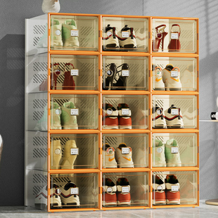 鞋盒收纳盒透明鞋柜高跟鞋子收纳神器网红省空间抽屉折叠球鞋鞋架