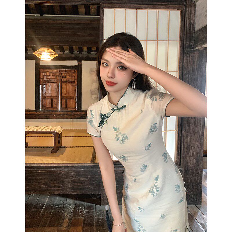 故双栖【故乡】  绝美改良旗袍女新中式小个子年轻款少女日常可穿