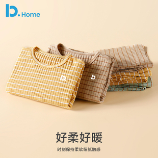 儿童纯棉内衣春秋季薄款男童女童男孩打底棉毛衫宝宝秋衣秋裤套装