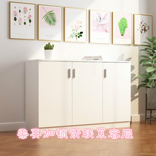 简易鞋柜带锁家用门口外面防盗楼道过道60长70高80宽90cm储物柜子