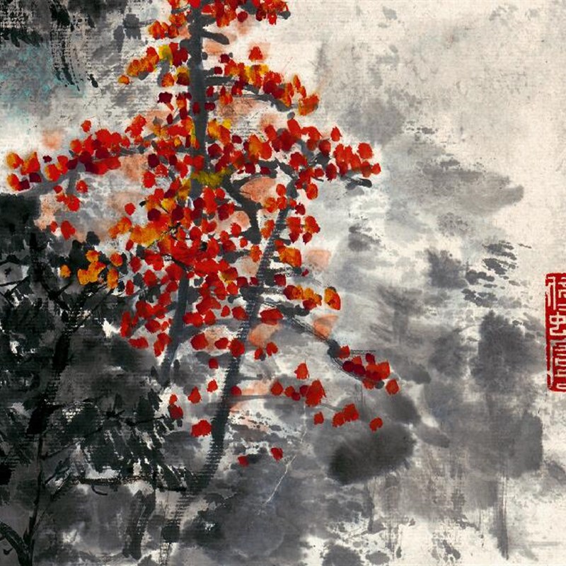 蔡景星借问西湖风景 国字画名家装饰画画心宣纸单幅高清微喷打印 - 实物图
